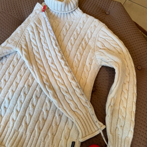 🦋Fisherman Out of Ireland Pure Wool Cashmere Blend Cable Knit Turtleneck🦋 - Picture 12 of 12